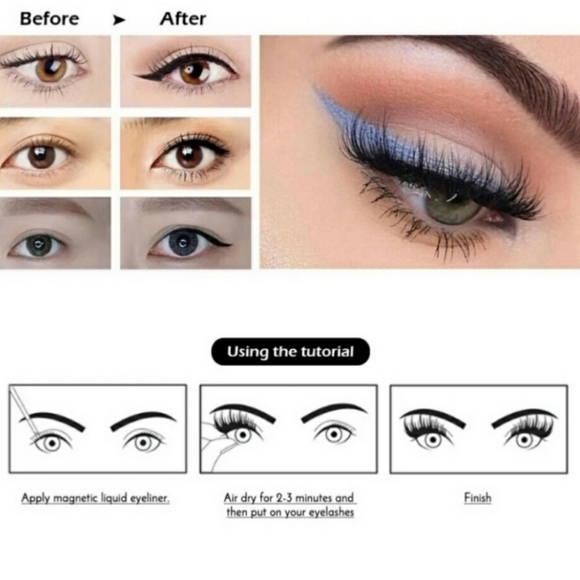 Magnetic Eyelashes 2 pair & Magnetic Eyeliner Set - Picture 7 of 7